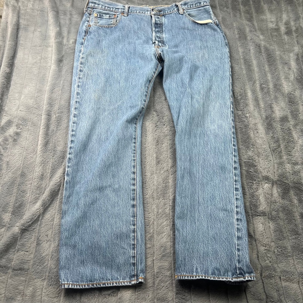 Levis 501 Original Fit Jeans Mens 40x32 Blue Denim Button Fly 00501-0115